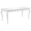 vidaXL Eettafel 179x89x81 cm hoogglans wit