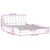 vidaXL Bedframe zonder matras "Hanko" stof zwart 160x200 cm