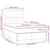 vidaXL Boxspring met matras en LED fluweel roze 120x190 cm