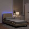 vidaXL Bedframe zonder matras "Hanko" 80x200 cm stof cr&egrave;mekleurig