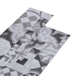 vidaXL Zelfklevende PVC Vloerplanken Grijs Patroon 30,5 x 61 cm 28 st