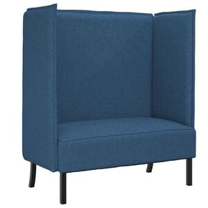 vidaXL Hoge Rug Bank 101cm Blauw Stof