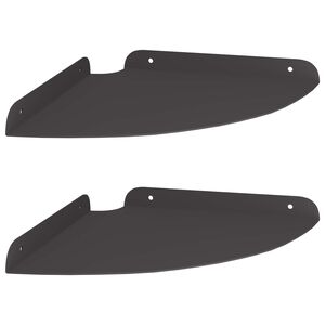 vidaXL Wandplank met plank met opslag 2 pcs Zwart 24 x 24 x 2 cm