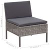 vidaXL 8-delige Loungeset met kussens poly rattan grijs
