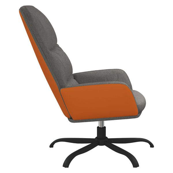 vidaXL Relaxstoel stof lichtgrijs