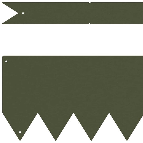 vidaXL Tuinrand 50 pcs Olijf Groen 100 x 0.05 x 20 cm