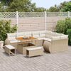 vidaXL Tuinbankenset 12 pcs Beige poly rattan
