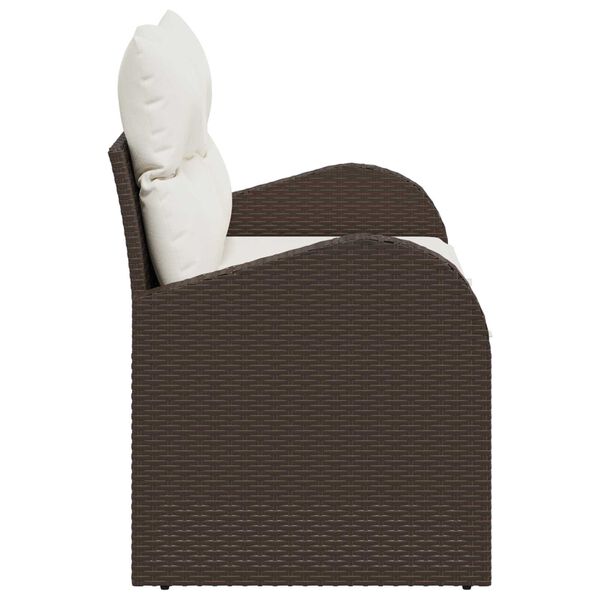 vidaXL Tuinbank Bruin 124 x 62 x 69cm poly rattan