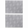 vidaXL Trap Tread 2 st 40 x 30 cm Zilver Aluminium Rechthoekig