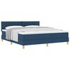 vidaXL Boxspringbed met matras met matras Blauw 180 x 200 cm Stof