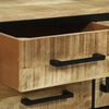 vidaXL Wandtafel met lade Bruin 100 x 35 x 70 cm Massief Mango Hout