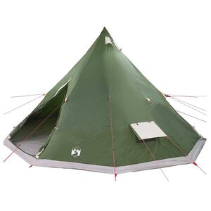 vidaXL Tipi Tent met dak met opslag Groen 560 x 560 x 300 cm taft