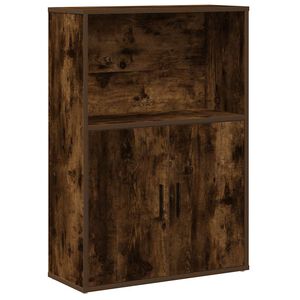 vidaXL Boekenkast 60x24x85 cm bewerkt hout gerookt eikenkleurig