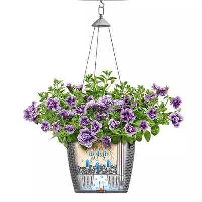 LECHUZA Plantenbak NIDO Cottage 28 ALL-IN-ONE hangend wit