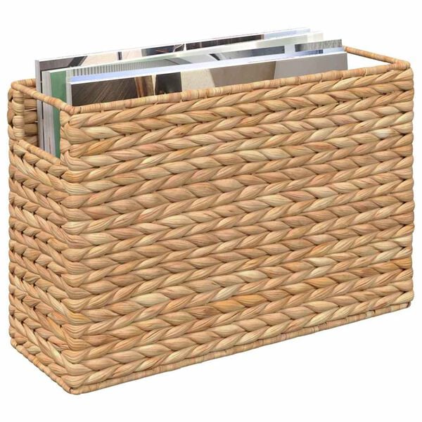 vidaXL Tijdschrift Manden 2 pcs Naturel 39 x 14 x 25 cm Waterhyacint