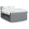 vidaXL Boxspring met matras stof lichtgrijs 140x190 cm