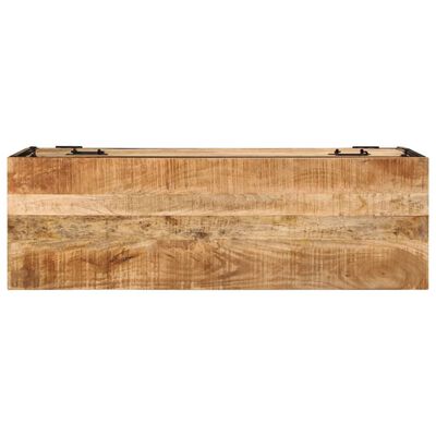 vidaXL Schoenenkast 110x35x53 cm massief ruw mangohout