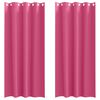 vidaXL Zwart-out Gordijnen met Ringen 2 st Felroze 260 x 140 cm