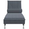 vidaXL Massage chaise longue met bolster fluweel donkergrijs