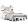 vidaXL Bed met boekenkast zonder matras grenenhout wit 135x190 cm