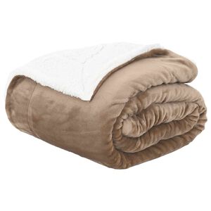 vidaXL plaid Camel 150 x 200 cm 1.64 kg Fleece