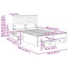 vidaXL Bedframe met hoofdeinde Sonoma Eiken 135 x 190 cm Bewerkt hout