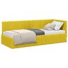 vidaXL Hoekbedframe Geel 80 x 200 cm Fluweel