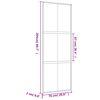 vidaXL Schuifdeur 76x205 cm mat ESG-glas en aluminium goudkleurig