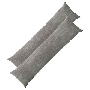 vidaXL Kussensloop 2 st HEERLEN Donkergrijs 40 x 145 cm Chenille Stof