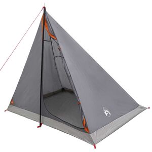 vidaXL Backpacking Tent 2-persoons Grijs en Oranje