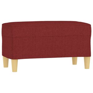 vidaXL Bankje 70x35x41 cm stof wijnrood