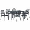 vidaXL Tuin eettafelset 7 st Antraciet Poedercoating staal