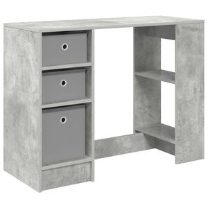 vidaXL Bureau Beton Grijs 100 x 40 x 75 cm Bewerkt hout