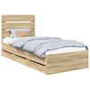 vidaXL Bedframe met lade Sonoma Eiken 100 x 200 cm Ingenieurshout