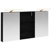 vidaXL Badkamerkastenset 3 st Zwart eiken 120 x 10,5 x 60,5 cm