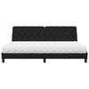 vidaXL Bed met matras stof zwart 200x200 cm