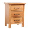 vidaXL Nachtkastje met 3 lades 40x30x54 cm massief eikenhout
