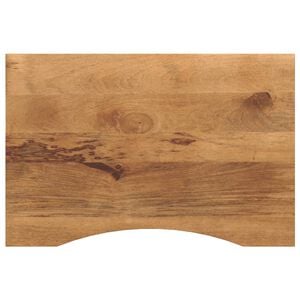 vidaXL Bureaublad met ronding 90x60x2,5 cm massief ruw mangohout