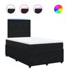 vidaXL Boxspring met matras fluweel zwart 120x190 cm