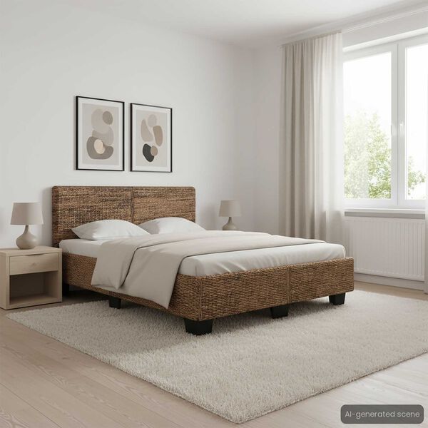 vidaXL Bedframe natuurlijk rattan 160x200 cm