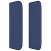 vidaXL Hoofdbord met randen 163x16x78/88 cm stof blauw
