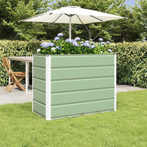 vidaXL Plantenbak Pastelgroen 480 x 50 x 45 cm Gegalvaniseerd staal