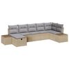 vidaXL Tuin Sofa Set 7 st Beige poly rattan