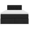 vidaXL Opbergbed met LED met matras Zwart 120 x 200 cm Polyester