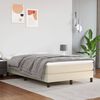 vidaXL Boxspring bed kunstleer cr&egrave;mekleurig 120x200 cm
