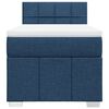 vidaXL Boxspring met matras stof blauw 100x200 cm