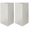 vidaXL Plantenbakken 2 st driehoek 50x43x75 cm roestvrij staal