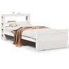 vidaXL Bedframe met hoofdeinde zonder matras 90x200 cm wit