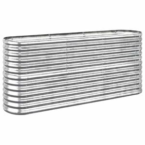 vidaXL Plantenbak 152x40x68 cm gegalvaniseerd staal zilverkleurig