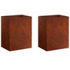 vidaXL Plantenbak 2 st Roestkleurig 40 x 30 x 40 cm weervast staal